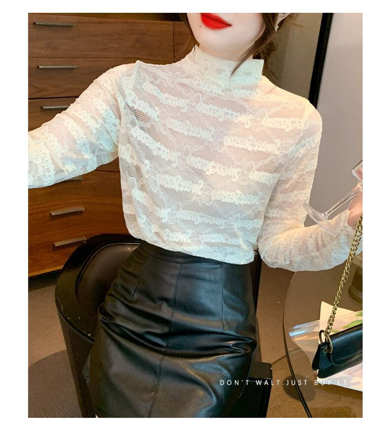 【tops】レースシャツトップス　M18857