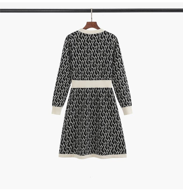 【dress】ジャカードニットワンピース　M28424