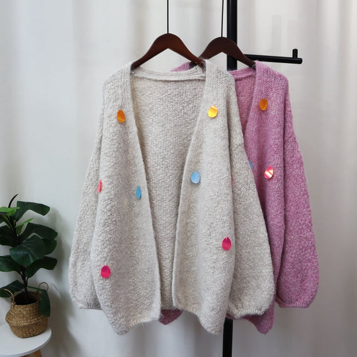 【outer】Vネックニットカーデ　M26373