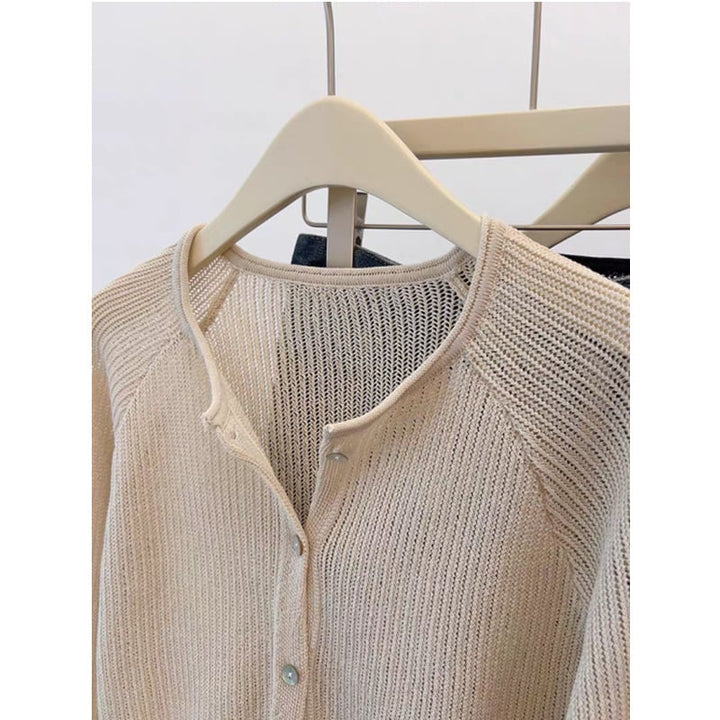【outer】カットワークニットカーデ　M25592