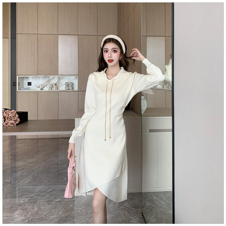 【dress】フード付きニットワンピース　M18536