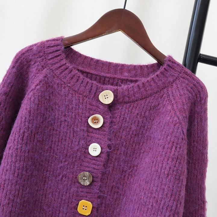 【outer】ボタンデザインニットカーデ　M28537