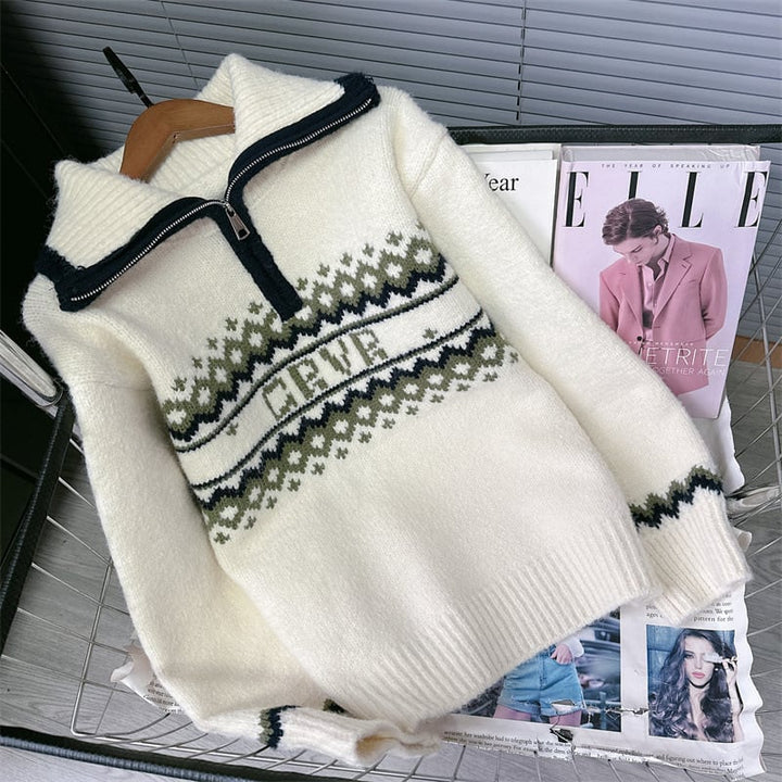 【tops】ファスナーニットセーター　M27891
