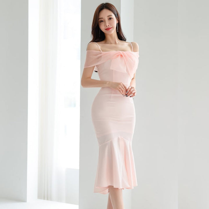 【dress】リボン付きキャミワンピース　M24562