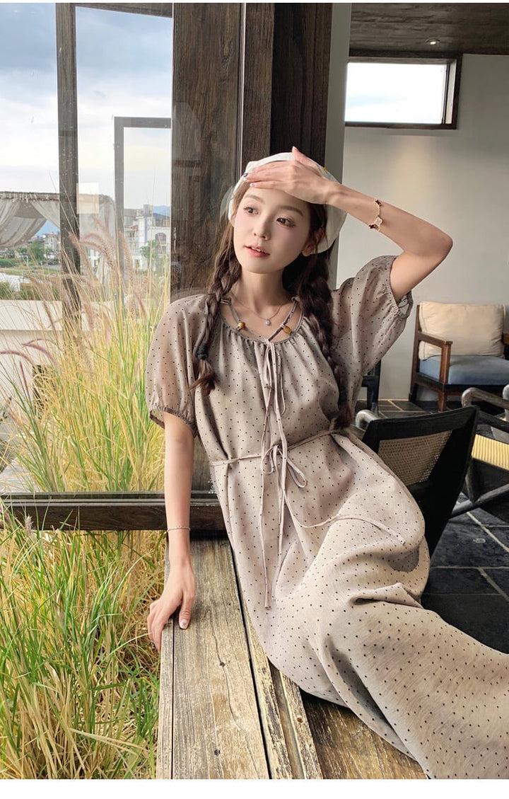 【dress】ドット柄ワンピース　M23929