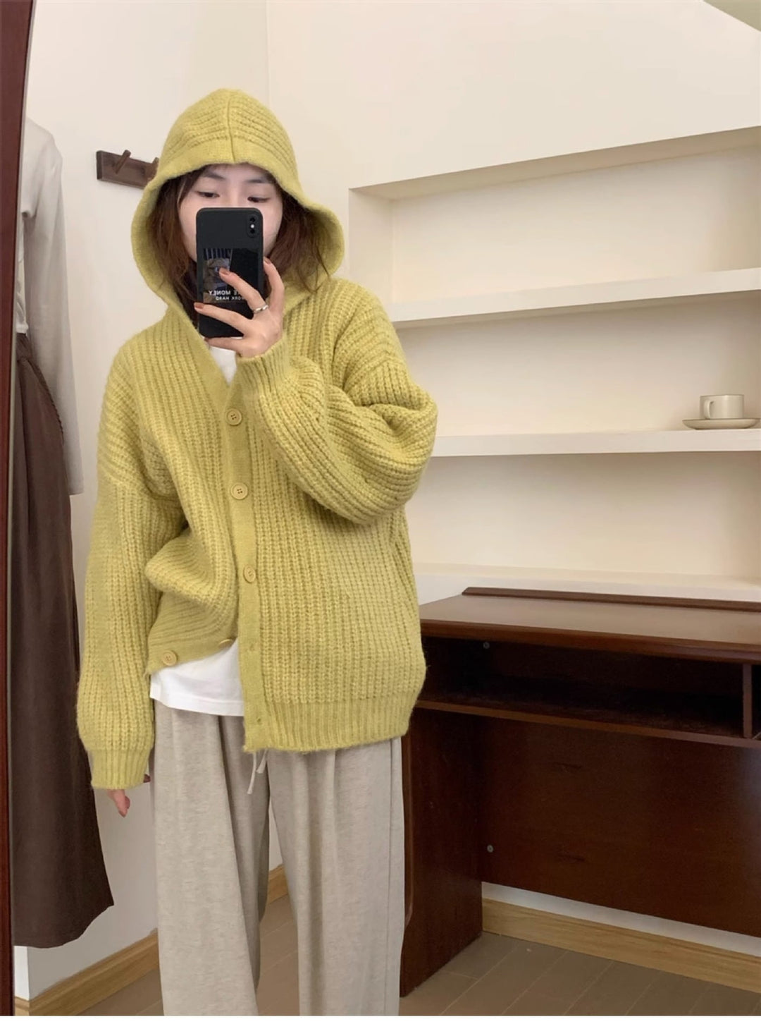 【outer】フーディーニットカーディガン　M17988
