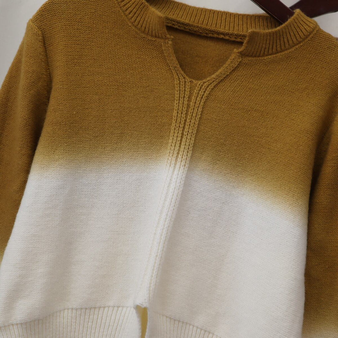 【tops】グラデーションニットセーター　M18919