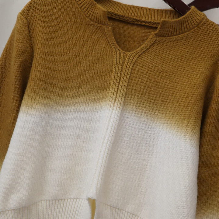 【tops】グラデーションニットセーター　M18919