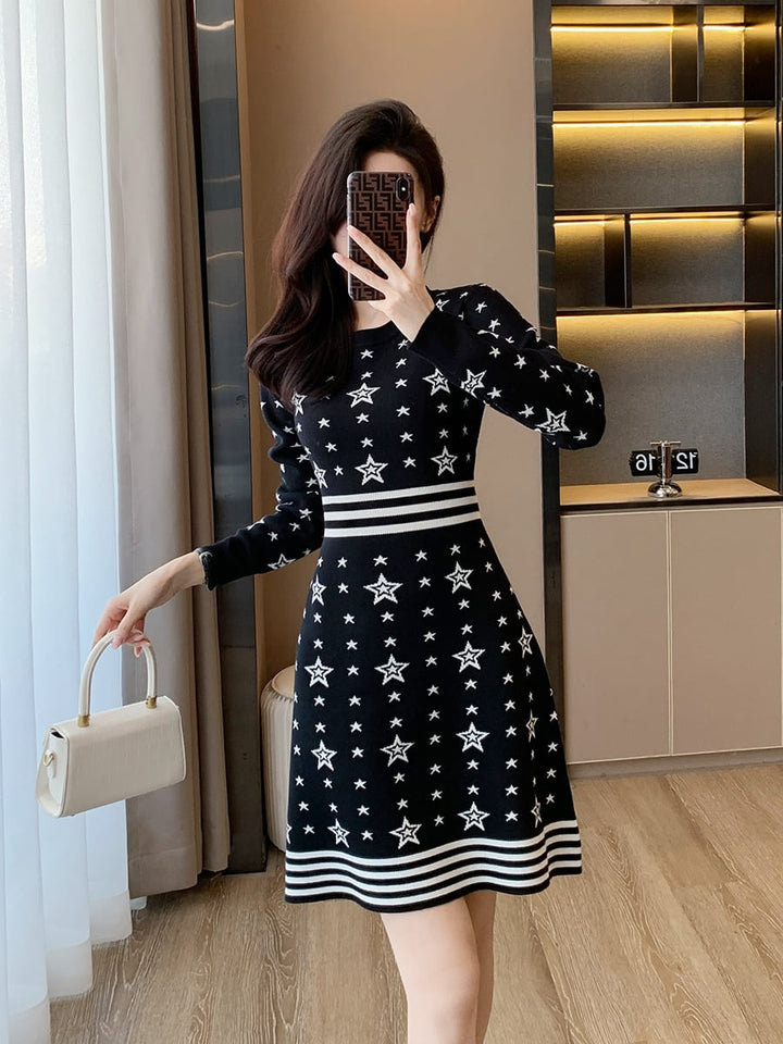 【dress】今季マストバイエレガントニットワンピース　M17470