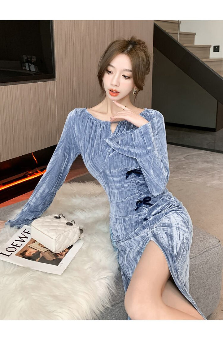 【dress】スリットワンピース　M28544