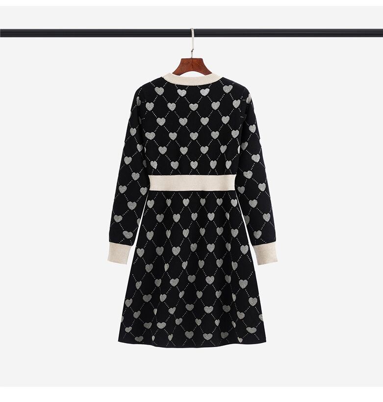 【dress】ジャカードニットワンピース　M28358
