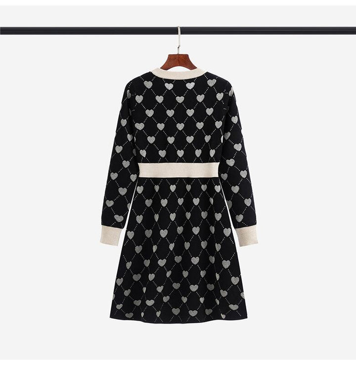 【dress】ジャカードニットワンピース　M28358