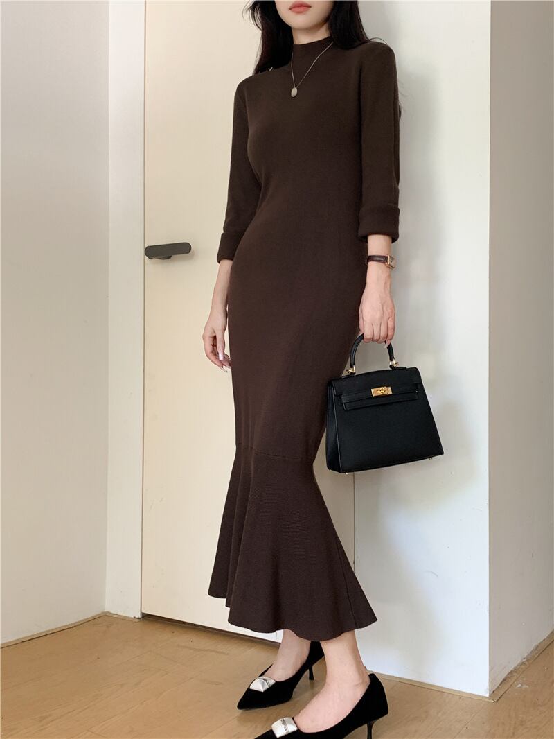 【dress】マーメイドニットワンピース　M26996