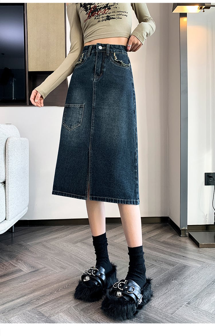 【bottoms】デニムスカート　M29384