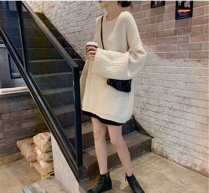 【tops】クルーネックニットセーター　M18398