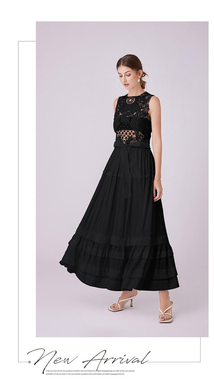 【dress】ノースリーブレースワンピース　M24659