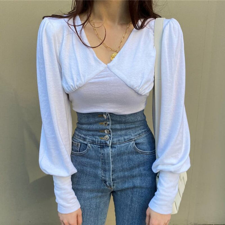 【tops】Vネックトップス Q7754