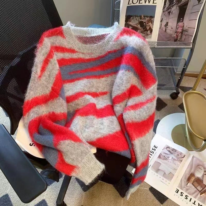 【tops】クルーネックニットセーター　M18325
