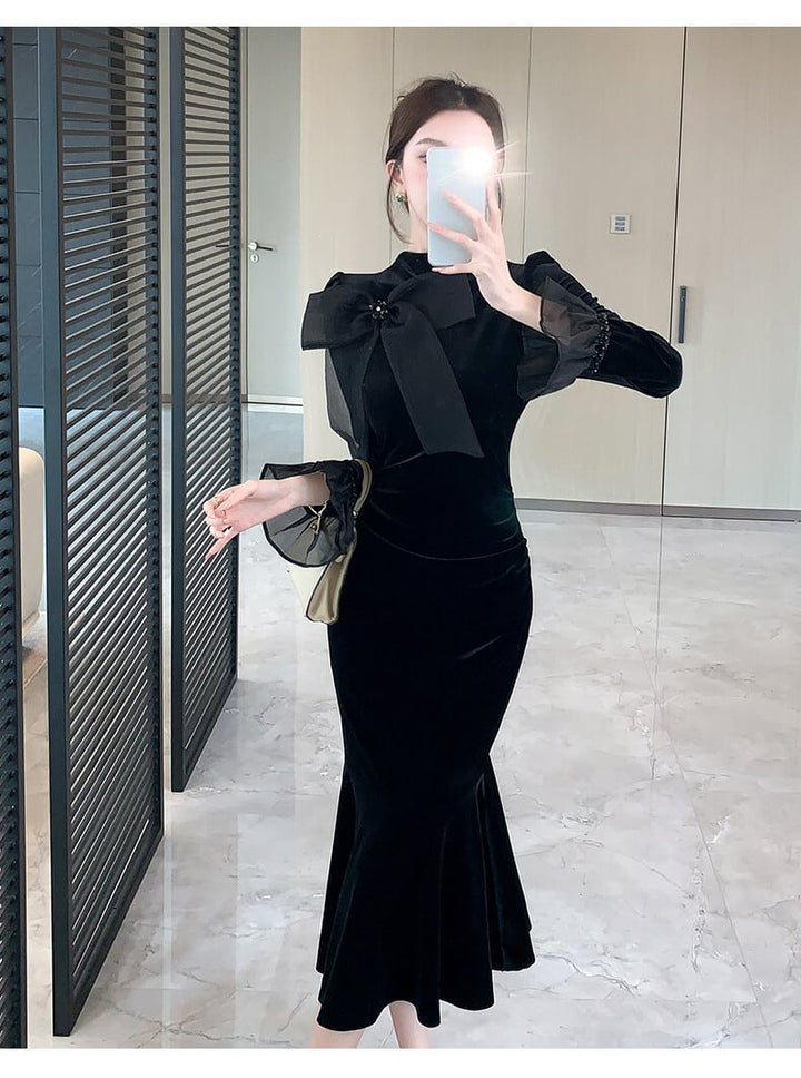 【dress】マーメイドリボン付きワンピース　M26932