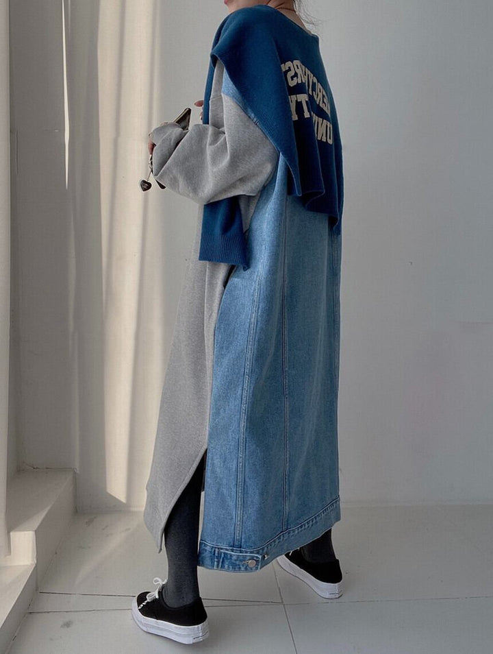 【dress】ドッキングカジュアルワンピース　M19001