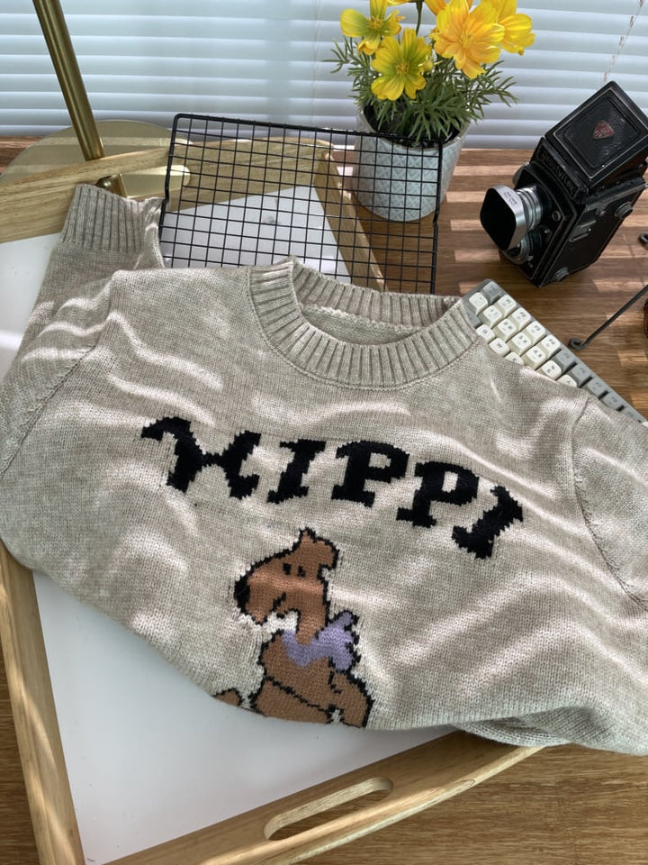 【tops】ジャカードニットセーター　M26686