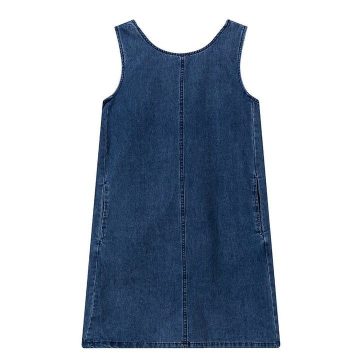 【dress】ノースリーブデニムワンピース Q8420