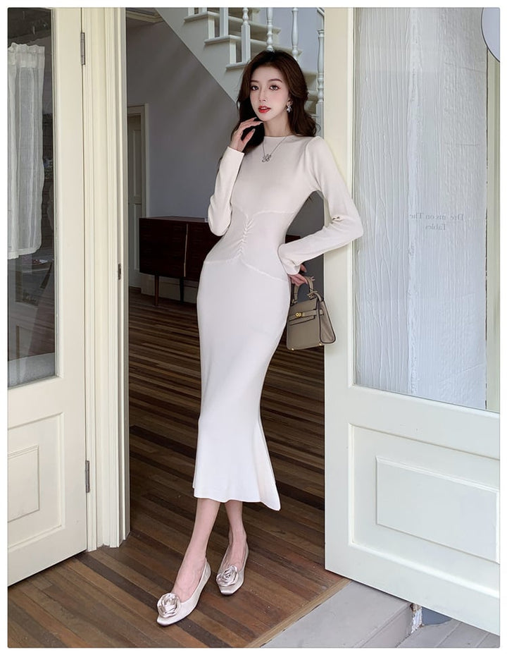 【dress】マーメイドニットワンピース　M25367