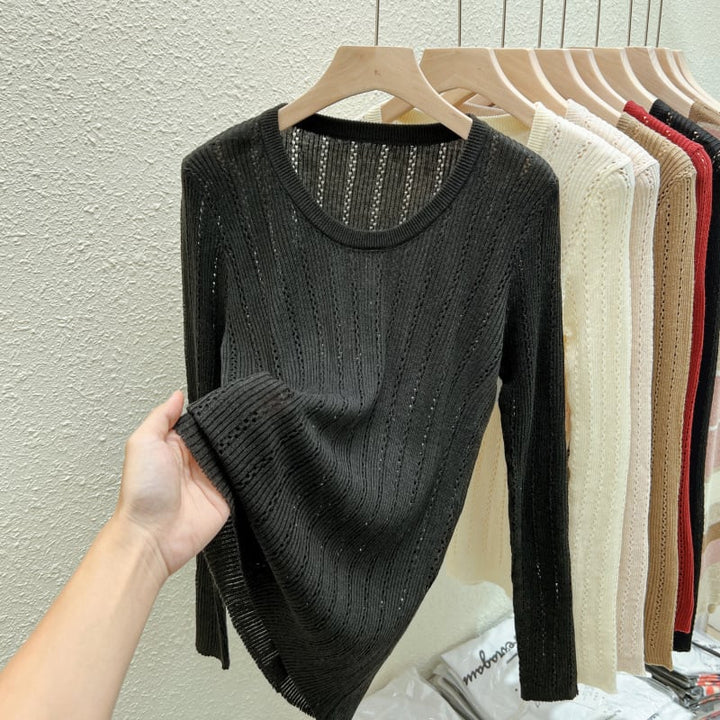 【tops】カットワークニットトップス　M26513