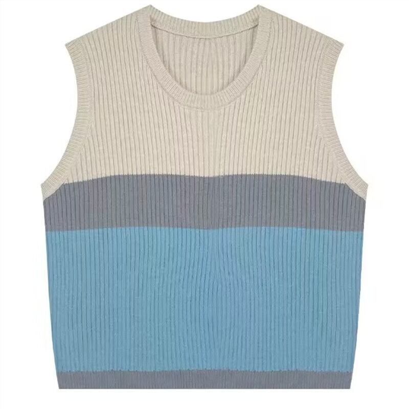 【tops】クルーネックニットベスト　M18830