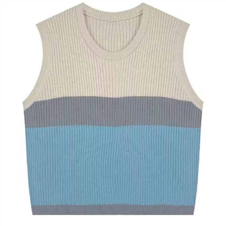 【tops】クルーネックニットベスト　M18830