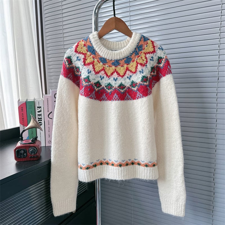 【tops】クルーネックニットセーター　M26463