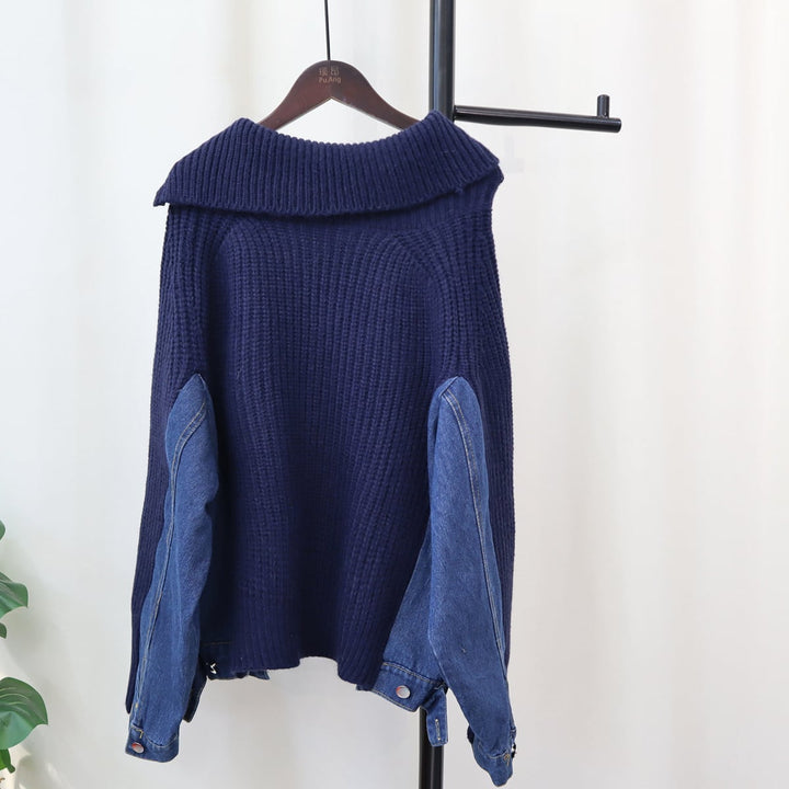【outer】ドッキングニットカーデ　M21348