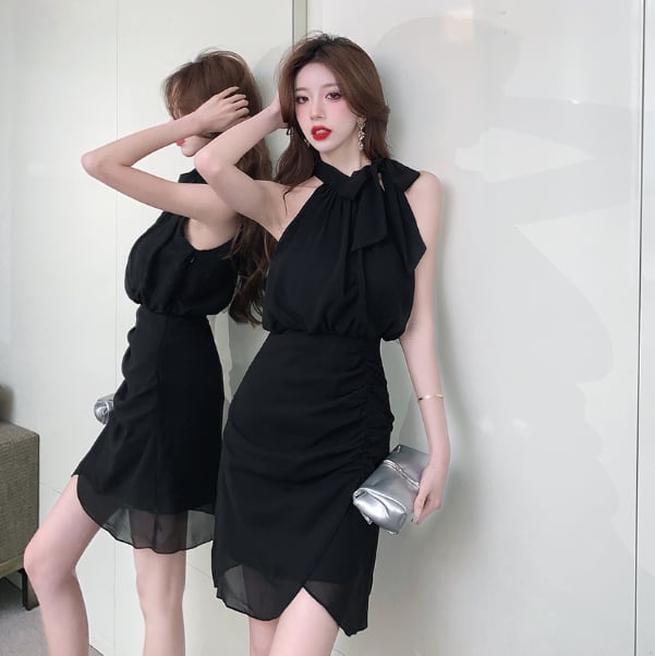 【dress】ノースリーブエレガントデートワンピース　M17356