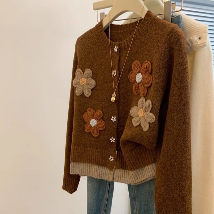 【outer】配色ニットカーデ　M29018