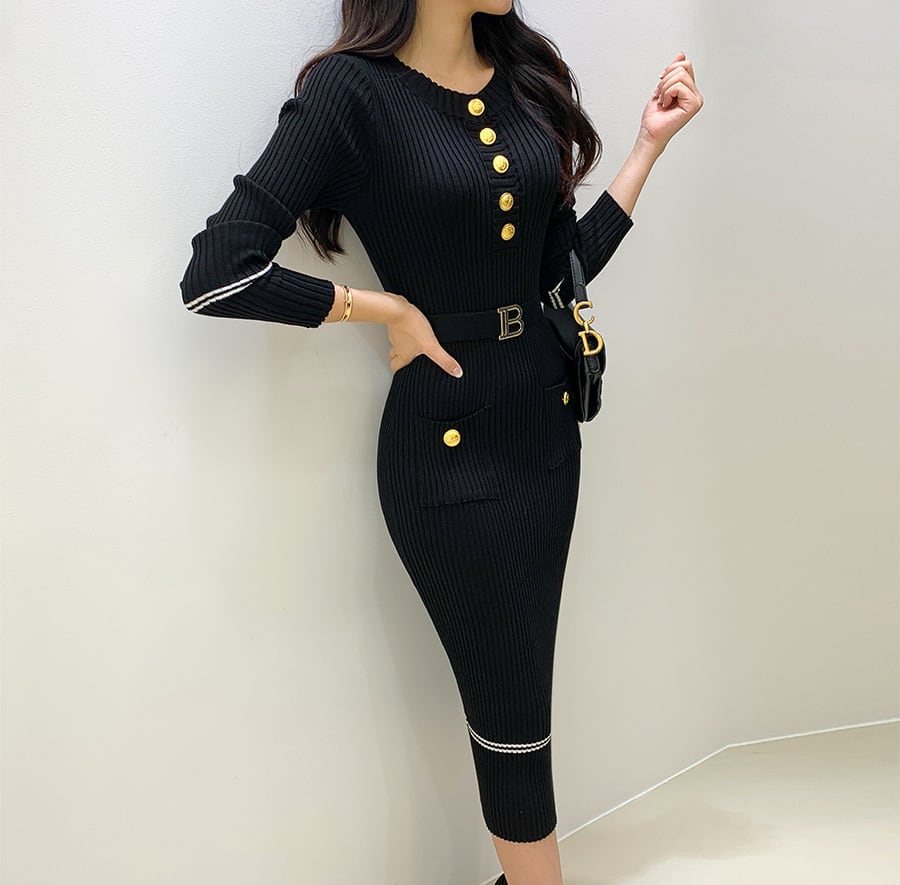 【dress】ニットワンピース　M19324