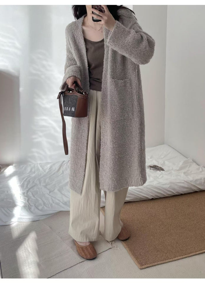 【outer】ロング丈ニットカーデ　M25674