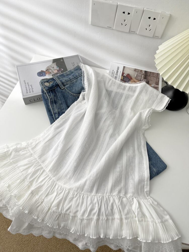 【dress】レース切り替えノースリーブワンピース　M29944