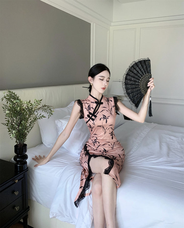 【dress】美人度アップレース切り替えデートワンピース　M17172