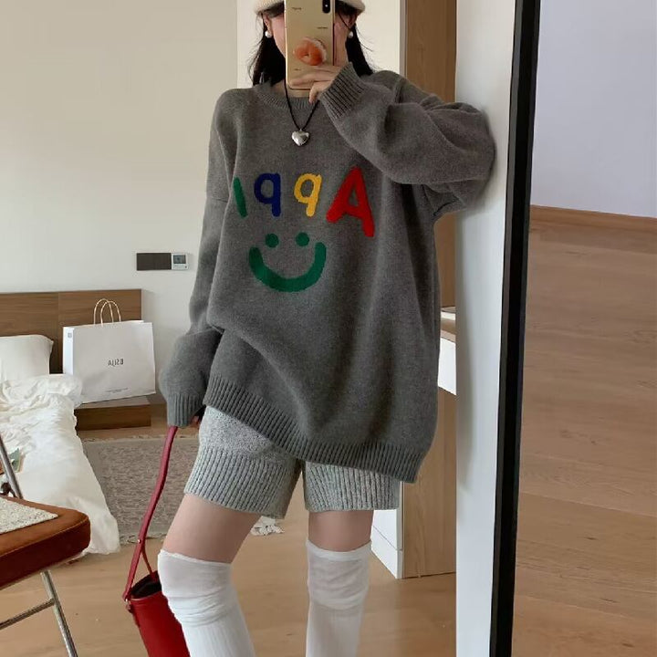 【tops】クルーネックニットセーター　M19118