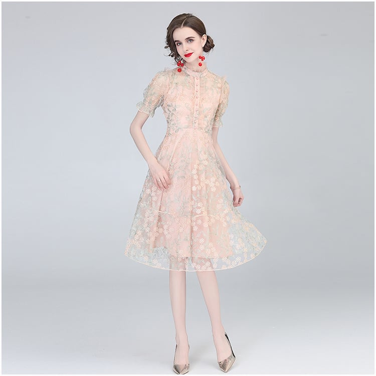 【dress】知的で品の良い♡エレガントレースワンピース　M17444