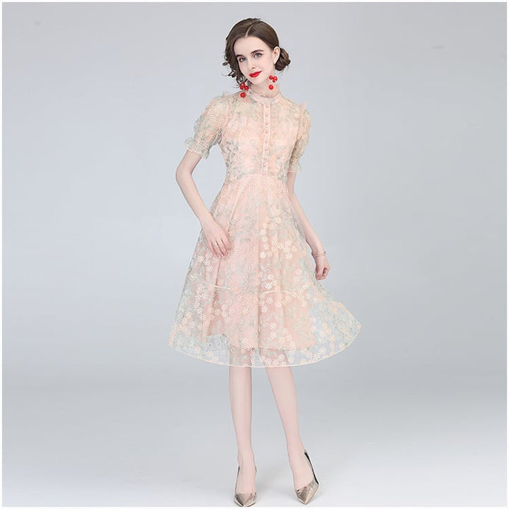 【dress】知的で品の良い♡エレガントレースワンピース　M17444