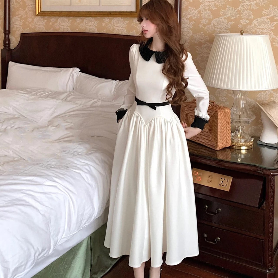 【dress】リボンベルトロングワンピース＆ミニワンピース　N3347