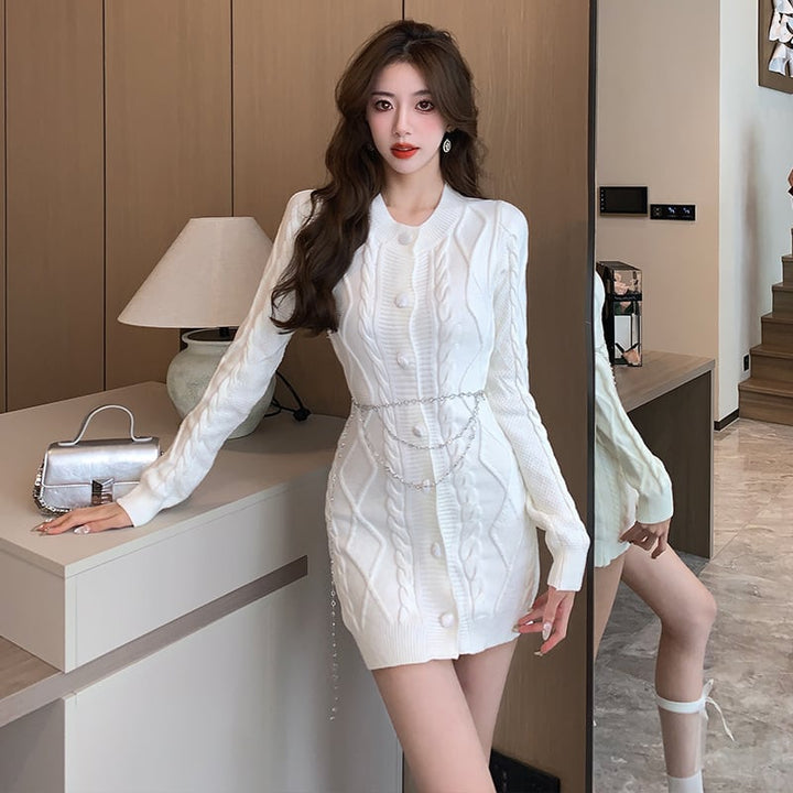 【dress】今季マストバイニットワンピース韓国系着心地良い　M17573