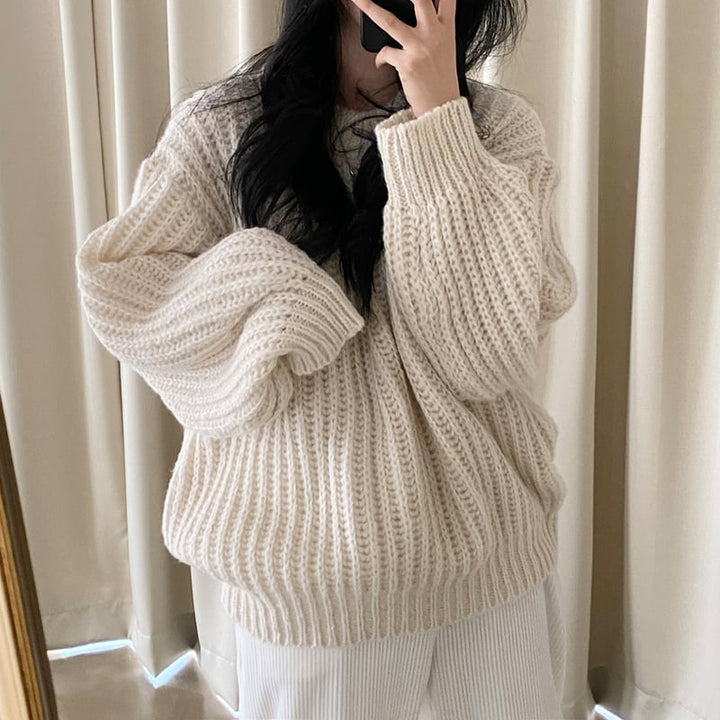 【tops】クルーネックニットセーター　M26660