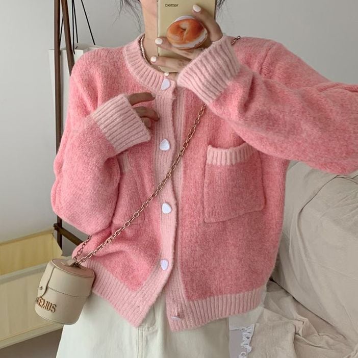 【outer】クルーネックニットカーデ　M17985