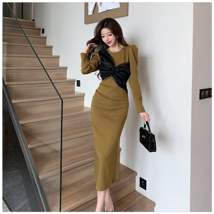 【dress】リボン付きデートワンピース　M18186