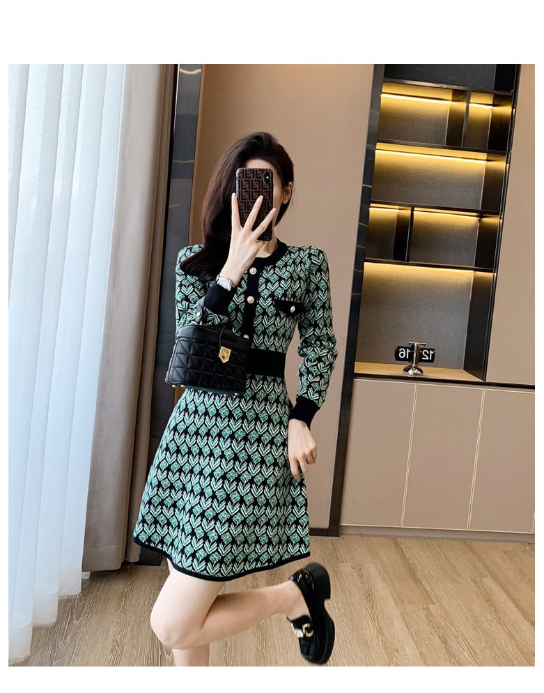 【dress】着回し力抜群エレガントニットワンピース　M17492