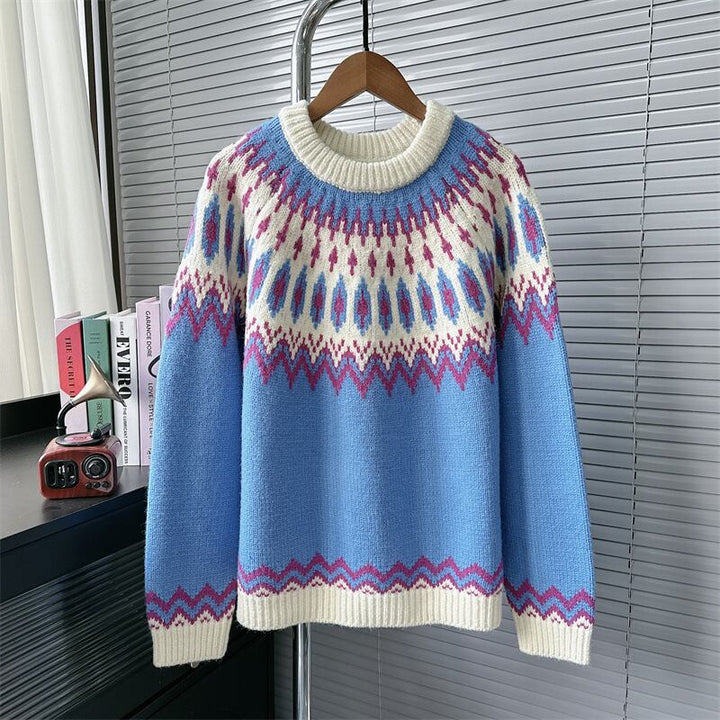 【tops】ジャカードニットセーター　M28285