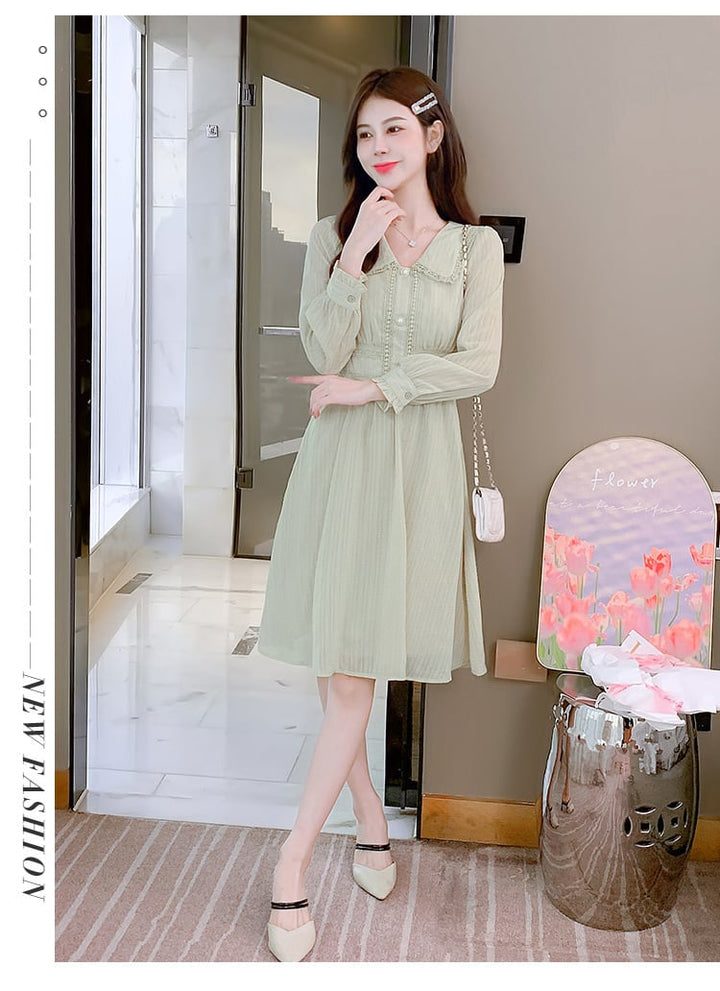 【dress】気質満点大人可愛いスウィートデートワンピース　M17644