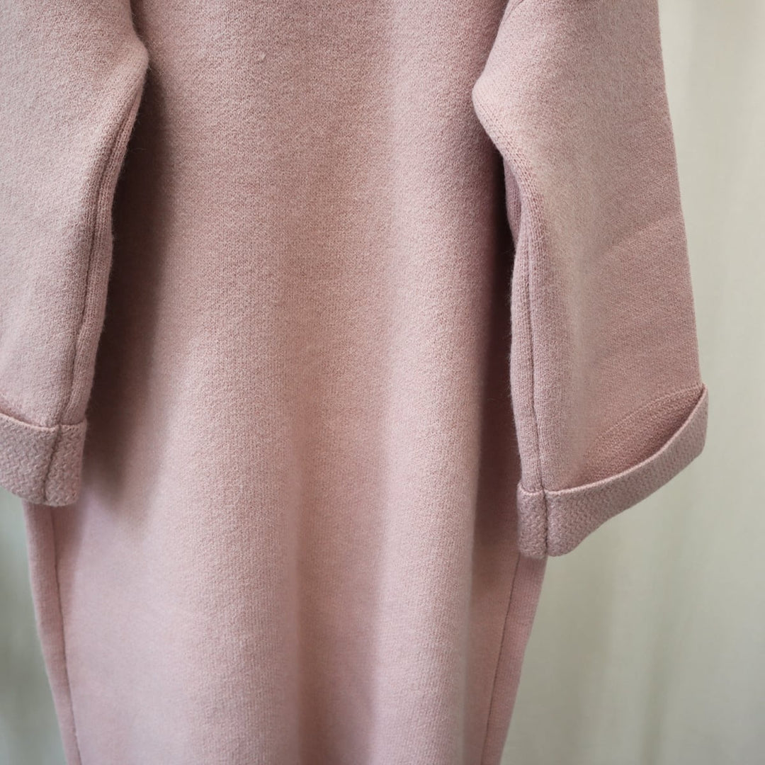 【outer】ロング丈ボタンデザインニットカーデ　M18191